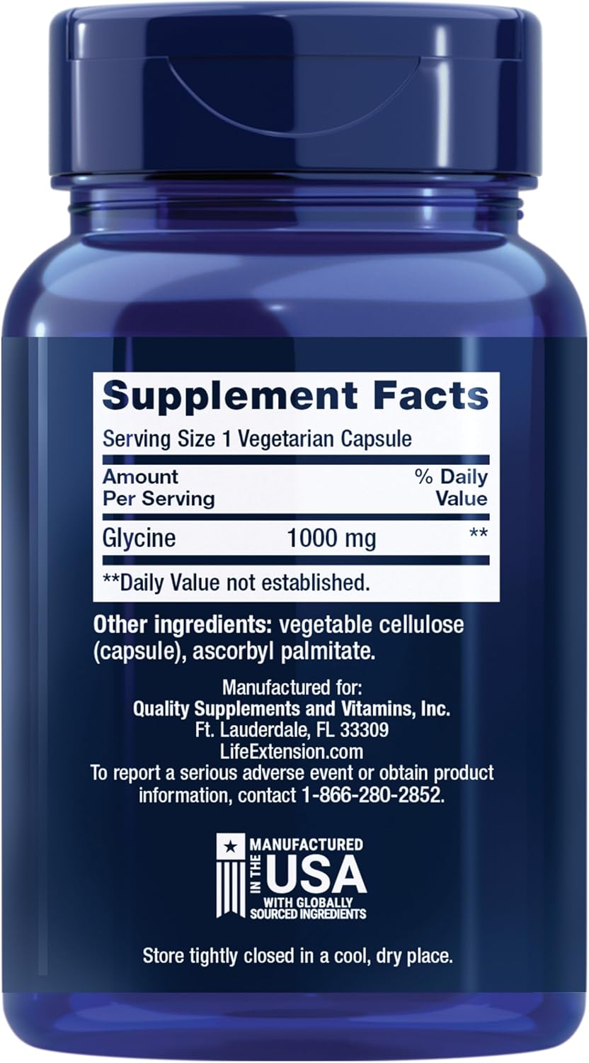 Life Extension Glycine, 1000 mg, 100 Capsules - görsel 2