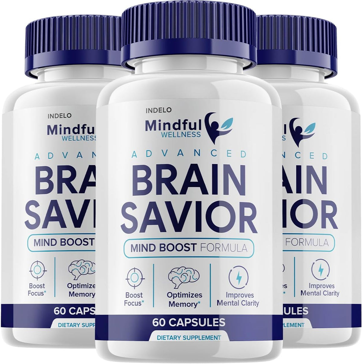 Mindful Wellness Advanced Brain Saviour - Cognitive Support Supplement (3 Pack, 180 Capsules) - görsel 1