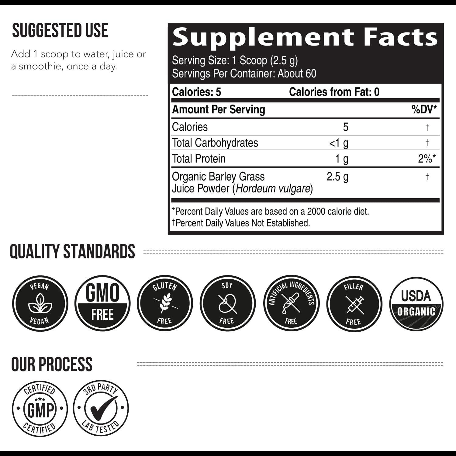 Organic Barley Grass Juice Powder - Grown in Volcanic Soil of Utah - Raw & BioActive Form, Cold-Pressed then CO2 Dried – Gluten-free, GMO free, Vegan - 150 g - görsel 8