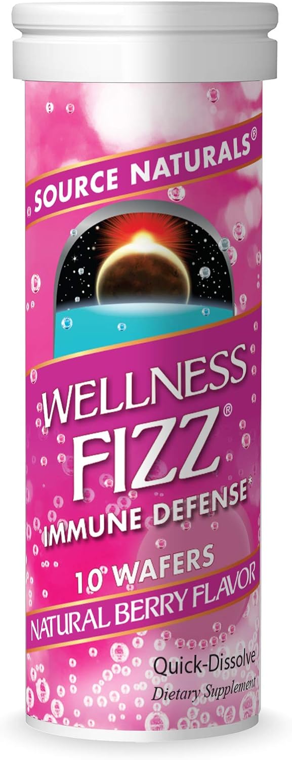 Source Naturals Wellness Fizz, Natural Berry Flavour - 10 Wafers - görsel 1