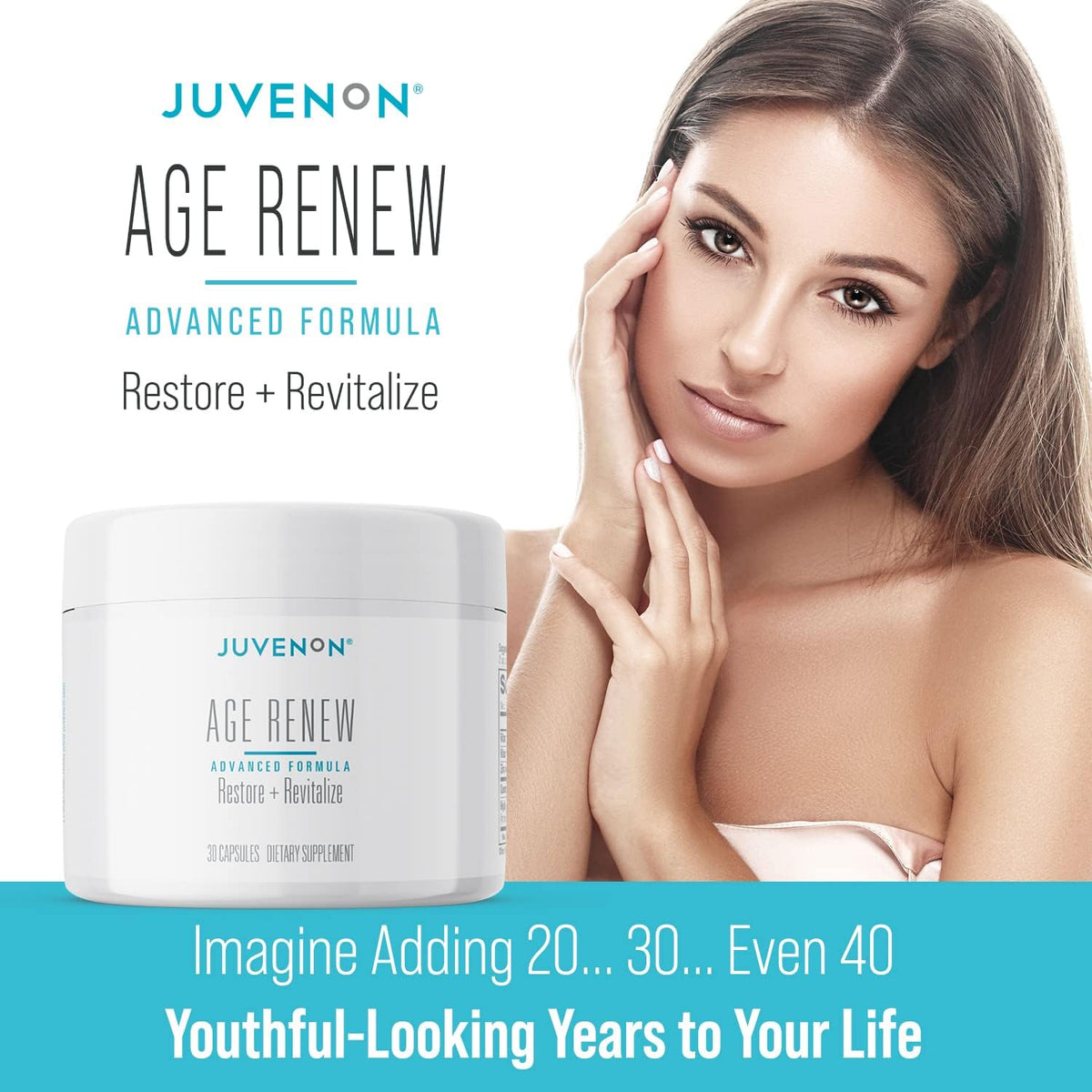 Juvenon AgeRenew Beta Glucan - Anti-Ageing & Immune Support with Zinc, Quercetin, Vitamins C & D - görsel 3