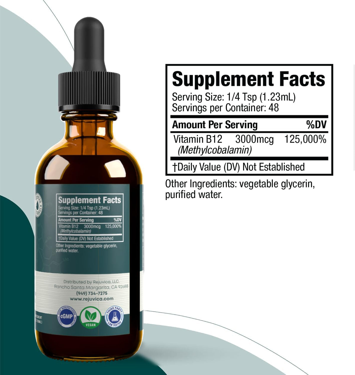 Rejuvica Health Active B-12 Liquid Supplement – 3000µg, Fast-Absorbing, Great Flavour - görsel 7
