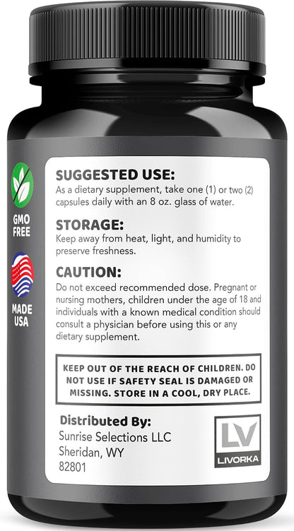 LIVORKA MaxMan Pro Dietary Supplement Capsules – 300 Capsules (5 Month Supply)