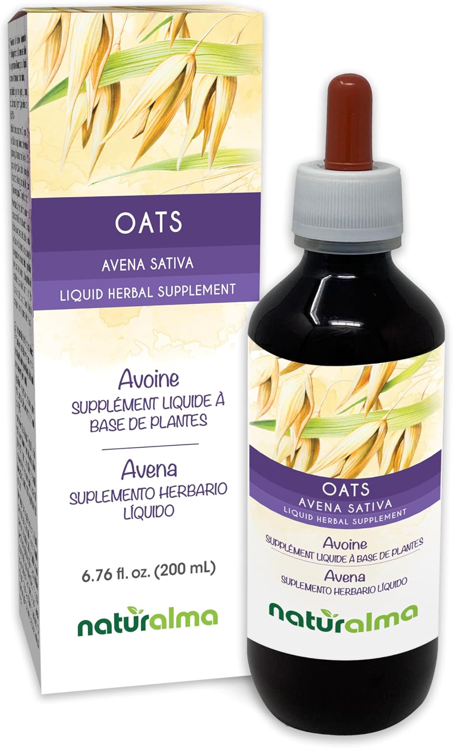 Naturalma Oats (Avena Sativa) Tops Alcohol-Free Tincture - 118 ml Liquid Extract Drops - Herbal Supplement - Vegan - görsel 9