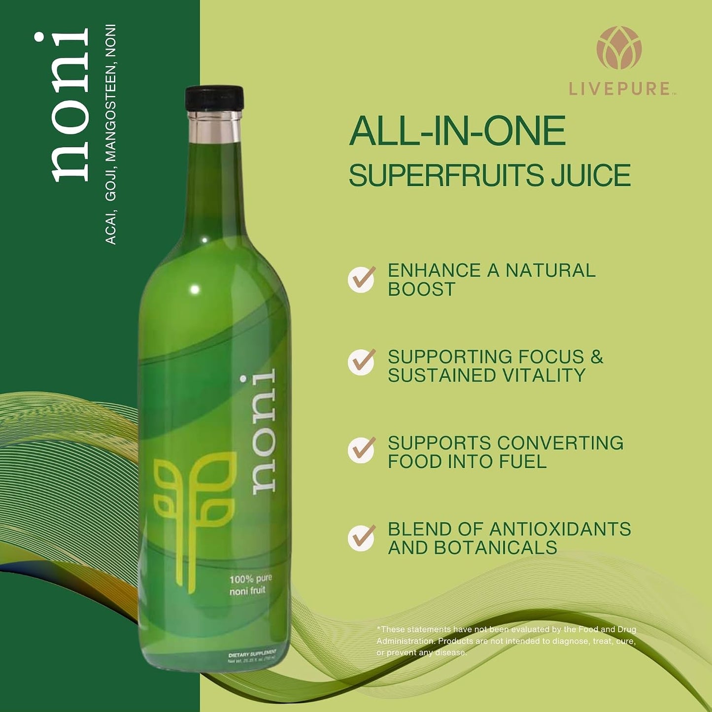PURE Noni (750ml) - Tropical Tradition for Immune Support - görsel 2