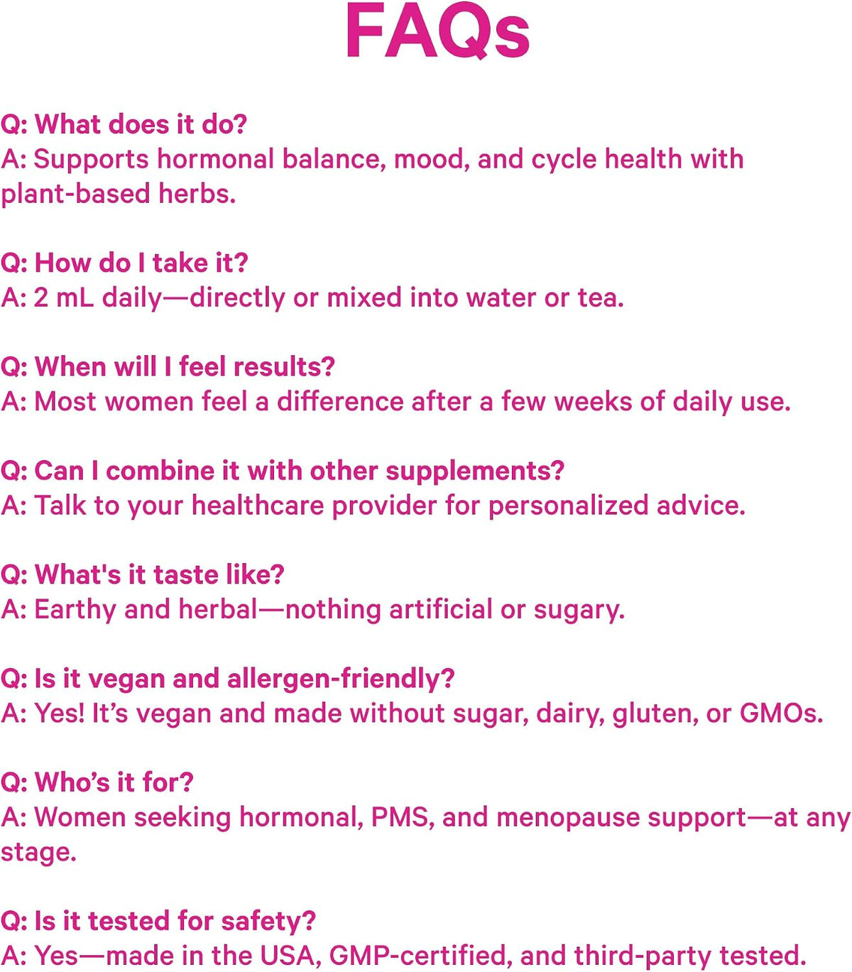 Pink Stork Hormone Balance Drops for Women – 2oz (60ml), 30 Servings - görsel 9