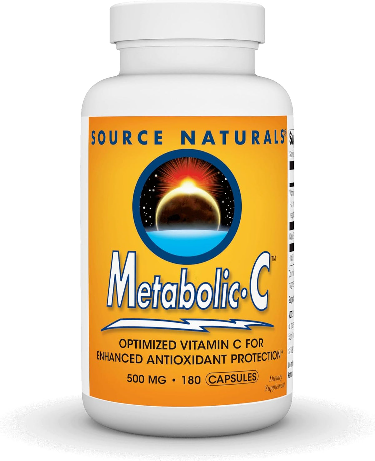 Source Naturals Metabolic C 500 mg Vitamin C - 180 Capsules - görsel 1