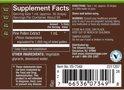 Liquid Pine Pollen - Immune Support Superfood (2 fl oz, 59 Servings)