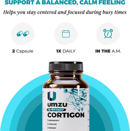 UMZU Cortigon Cortisol Support Supplement – 30 Day Supply