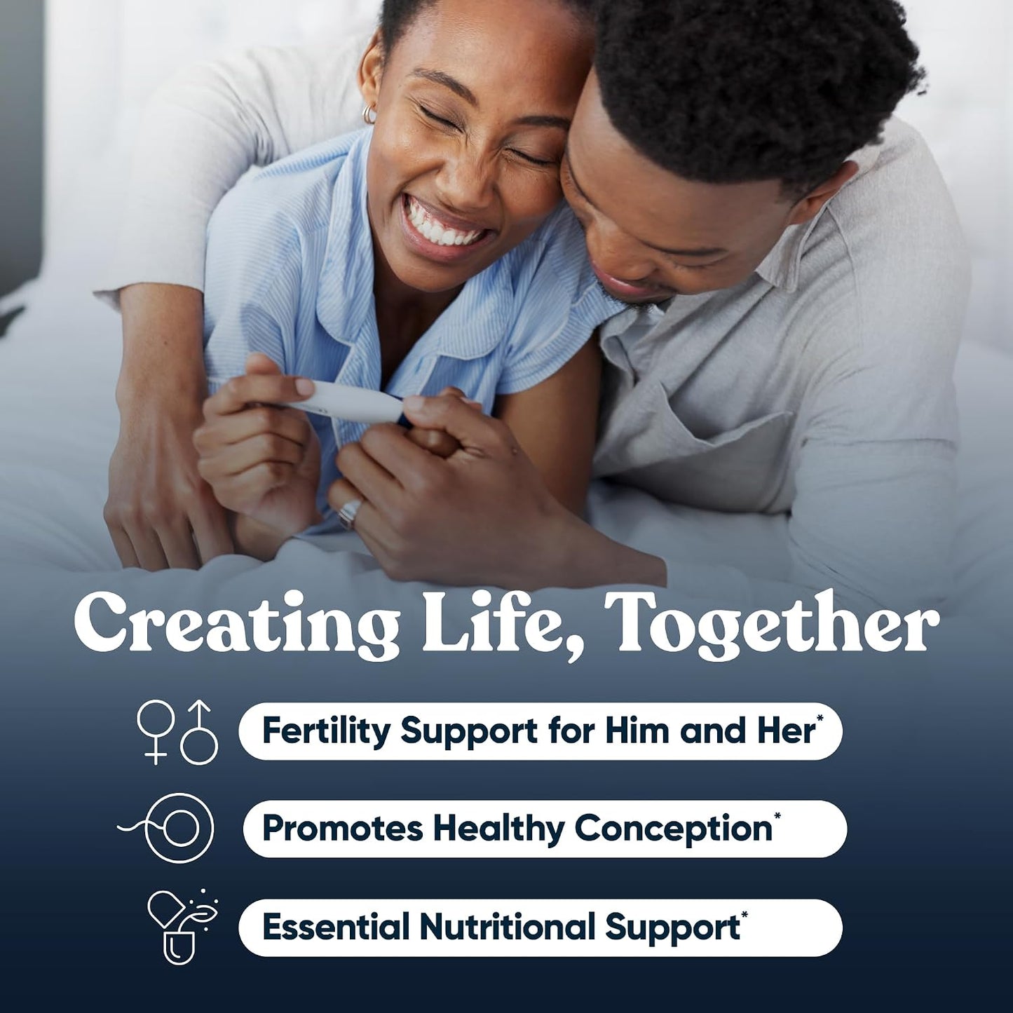 Eu Natural Conception for Her & Conception for Him Bundle - Fertility Supplements for Couples - 120 Vegan Capsules - görsel 3