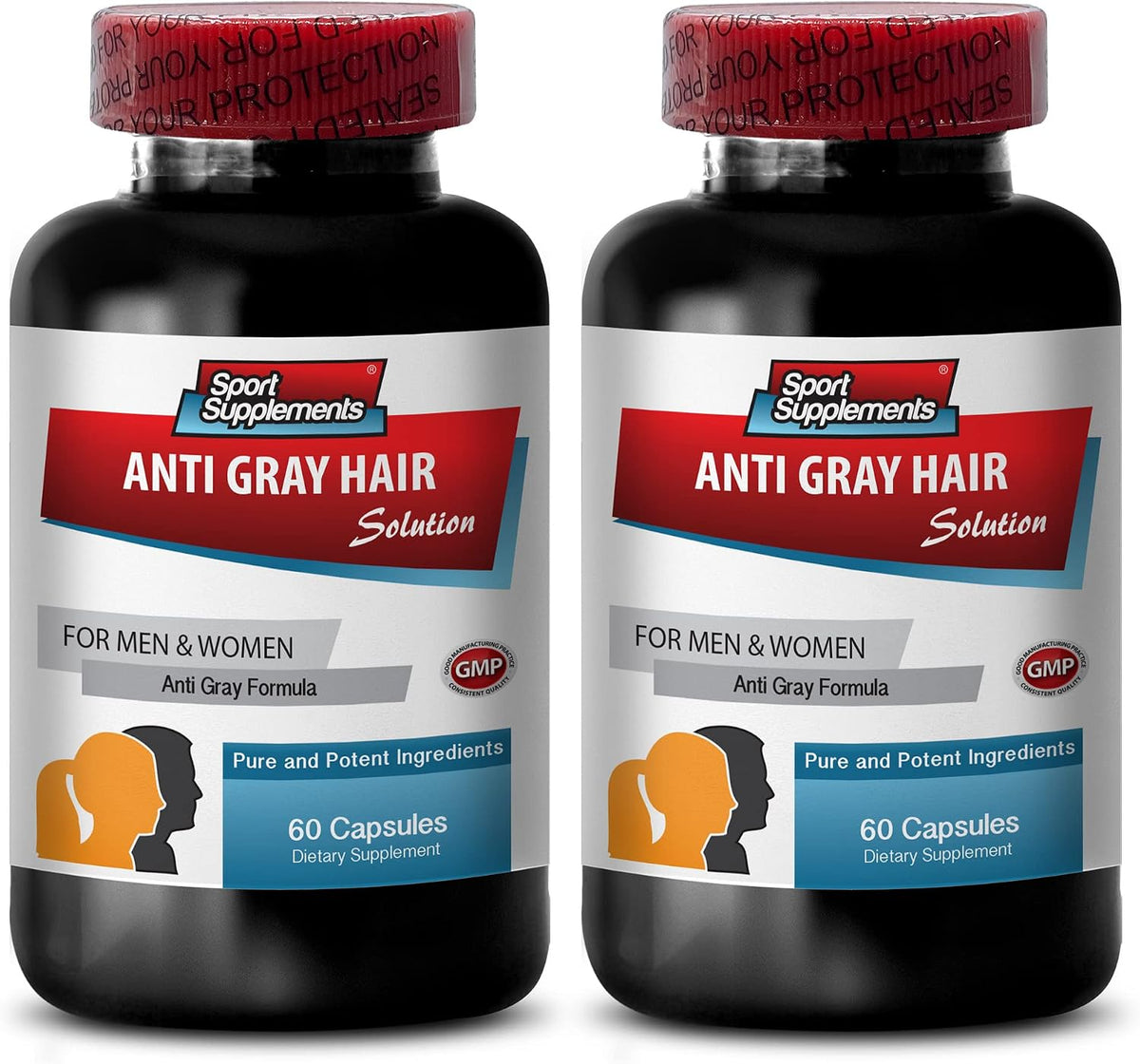 Restore Hair Colour - Anti Grey Hair Natural Formula for Men and Women (240 Capsules) - görsel 1