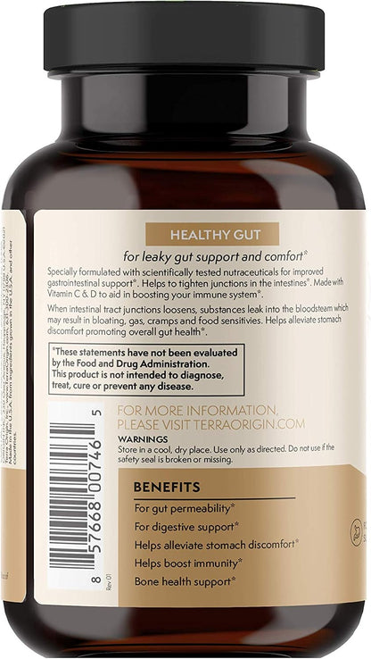 TERRA ORIGIN Healthy Gut Capsules with Immunity Support - 90 Capsules