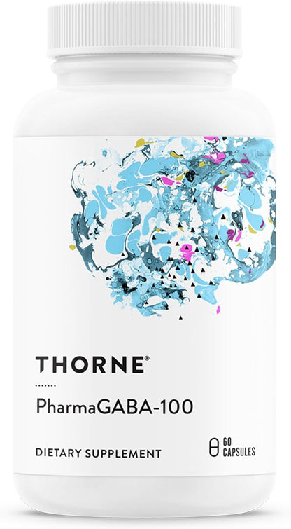 THORNE PharmaGABA-100 - Natural GABA Supplement - 100 mg - 60 Capsules