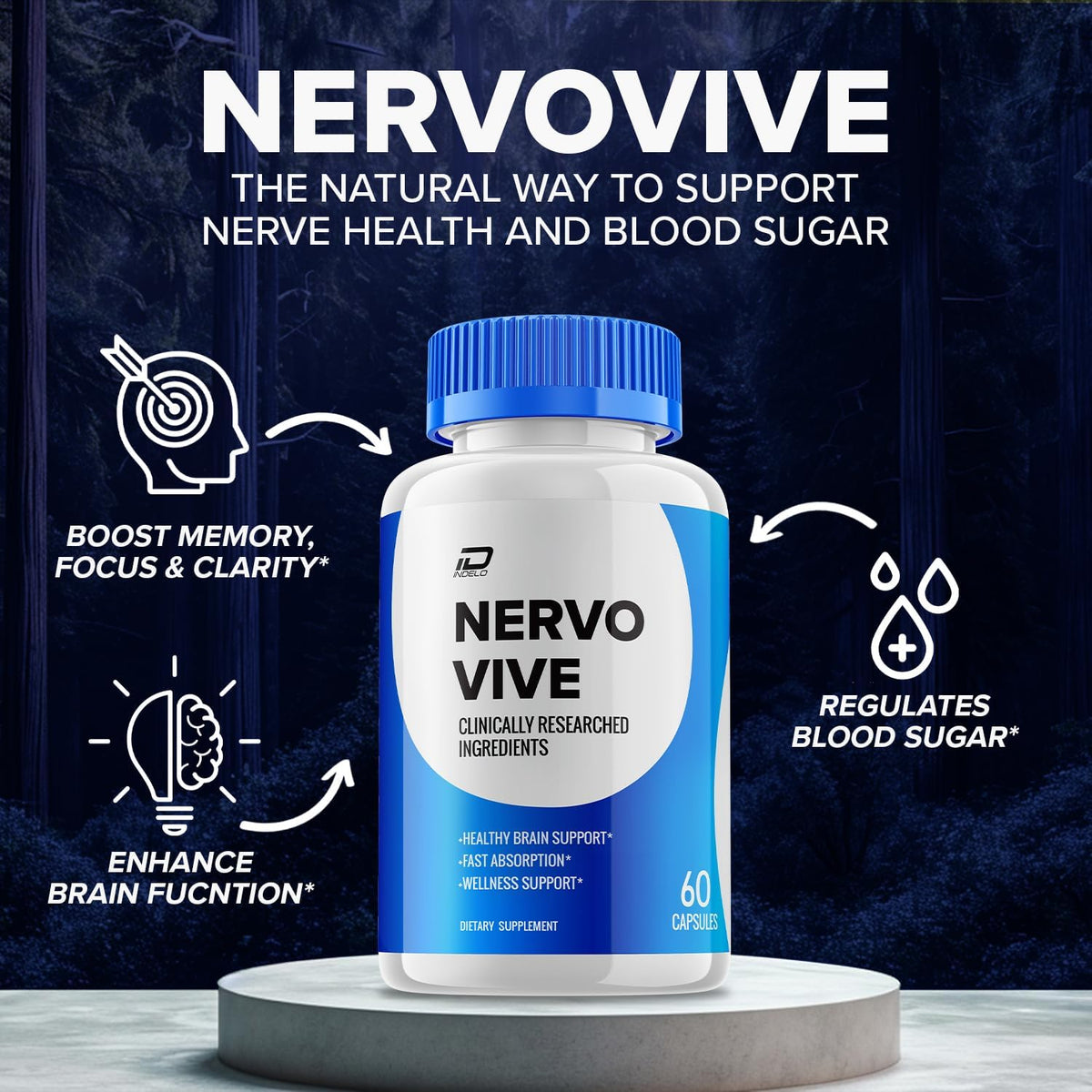 Nervo Vive Brain Food Supplement Capsules – All-Natural Maximum Strength Formula for Enhanced Memory and Focus (2 Pack – 120 Capsules) - görsel 5