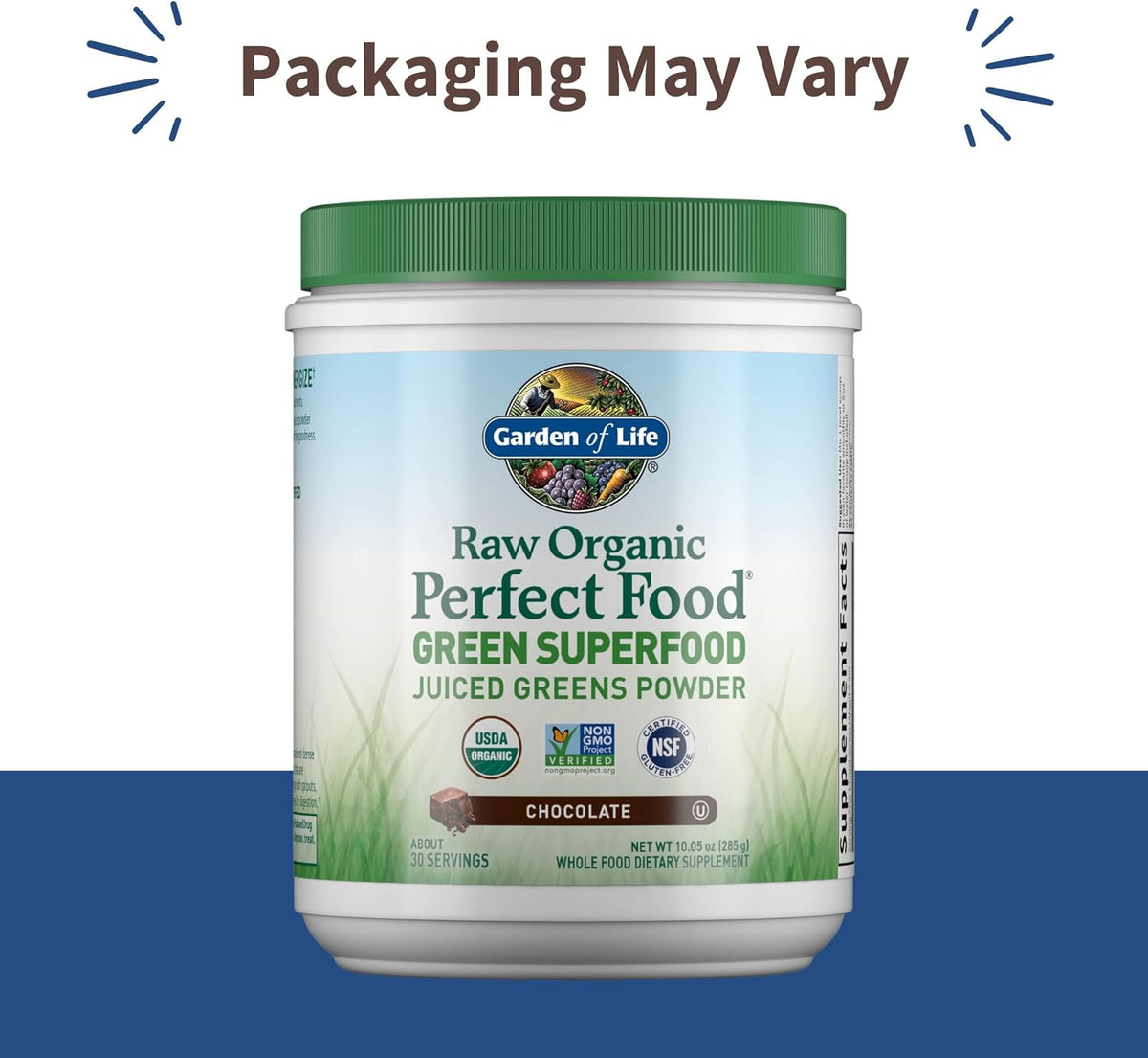 Garden of Life Raw Organic Perfect Food Green Superfood Juiced Greens Powder - Chocolate, 30 Servings - Non-GMO, Gluten-free, Vegan Whole Food Supplement, Plus Probiotics & Enzymes - görsel 2