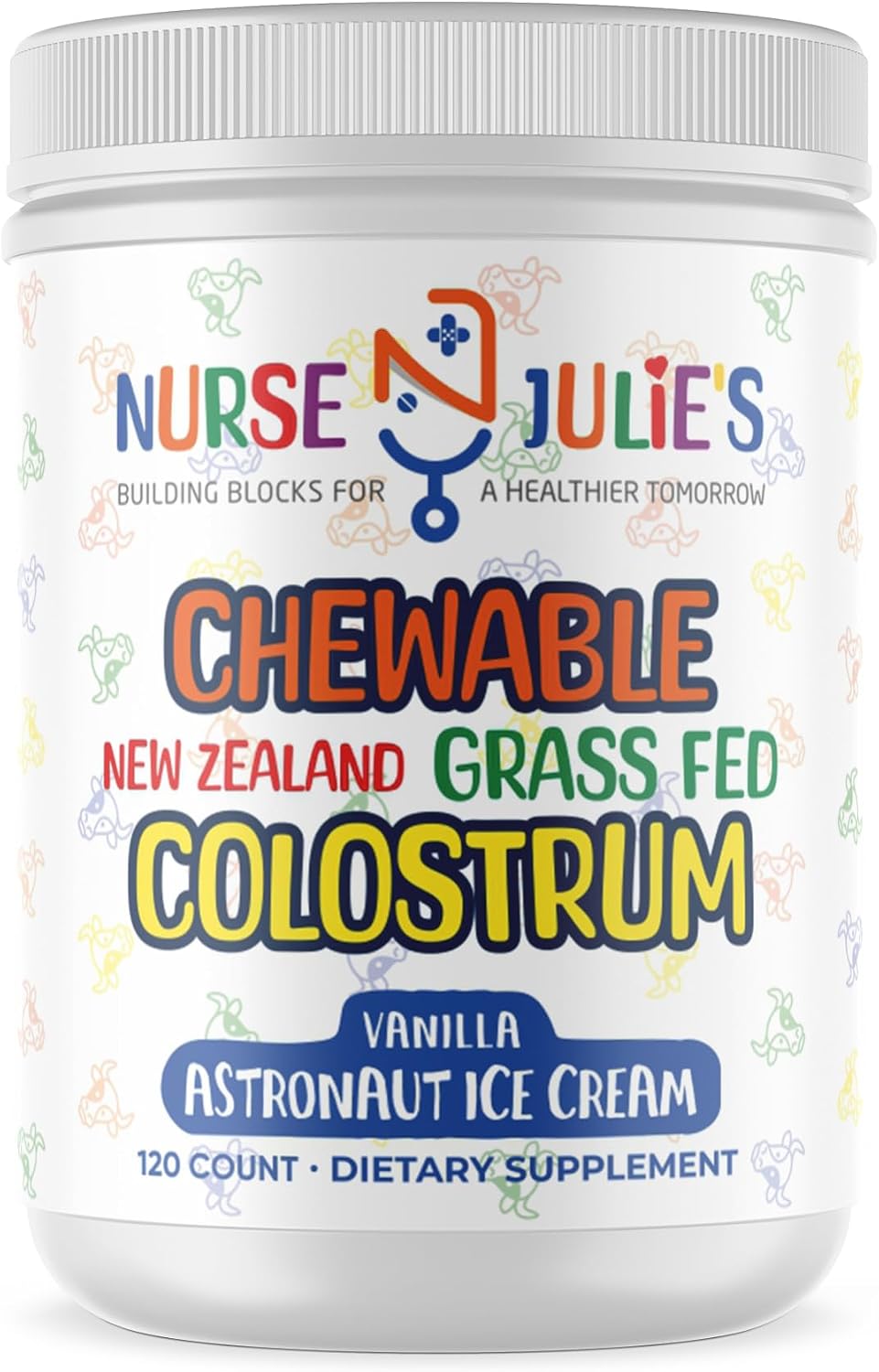 Nurse Julie's Chewable Colostrum for Kids - 120 Chewable Tablets - görsel 1