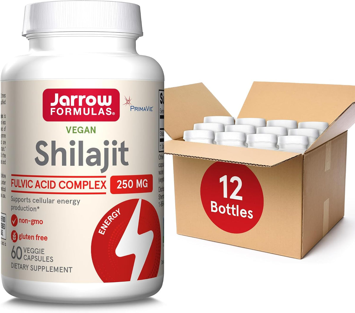 Jarrow Formulae Shilajit 250 mg - Fulvic Acid Complex - 60 Vegetarian Capsules - görsel 1