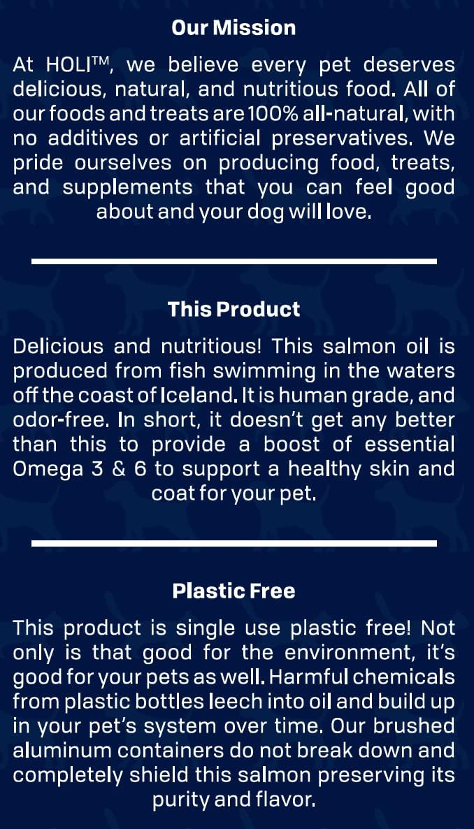 HOLI Salmon Oil for Dogs and Cats – Icelandic Fish Oil, Omega-3 EPA + DHA, Liquid Supplement - görsel 7