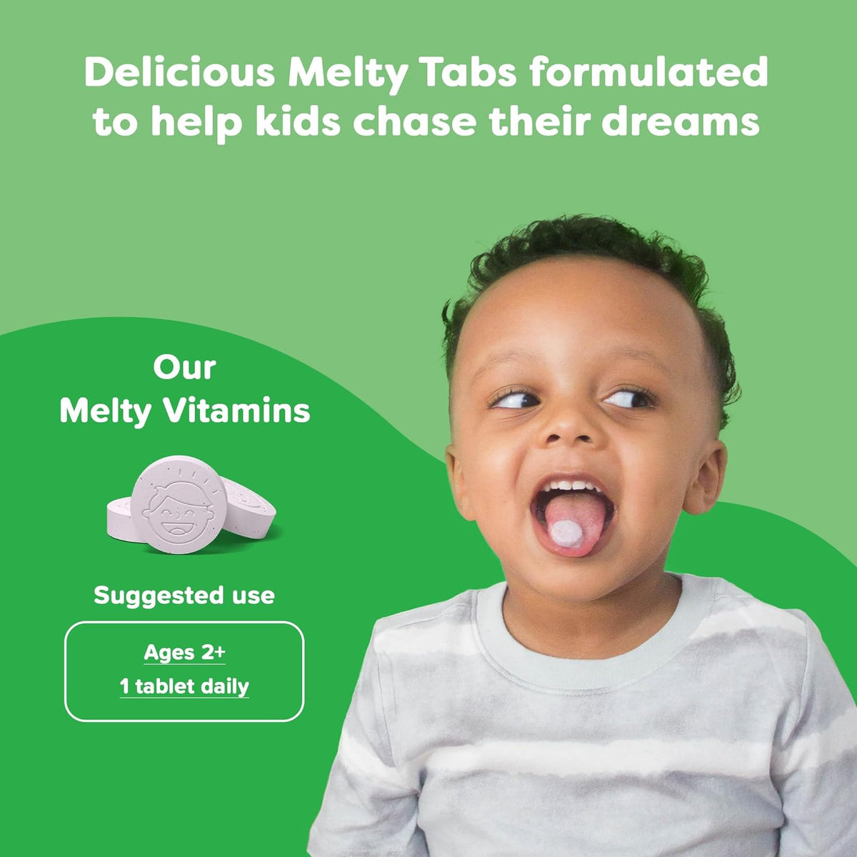 Renzo's Dynamite Vitamin D3, Dissolving Children's Vitamin D3, 60 Sugar-Free Melty Tabs, Little Green Apple Flavour - görsel 5