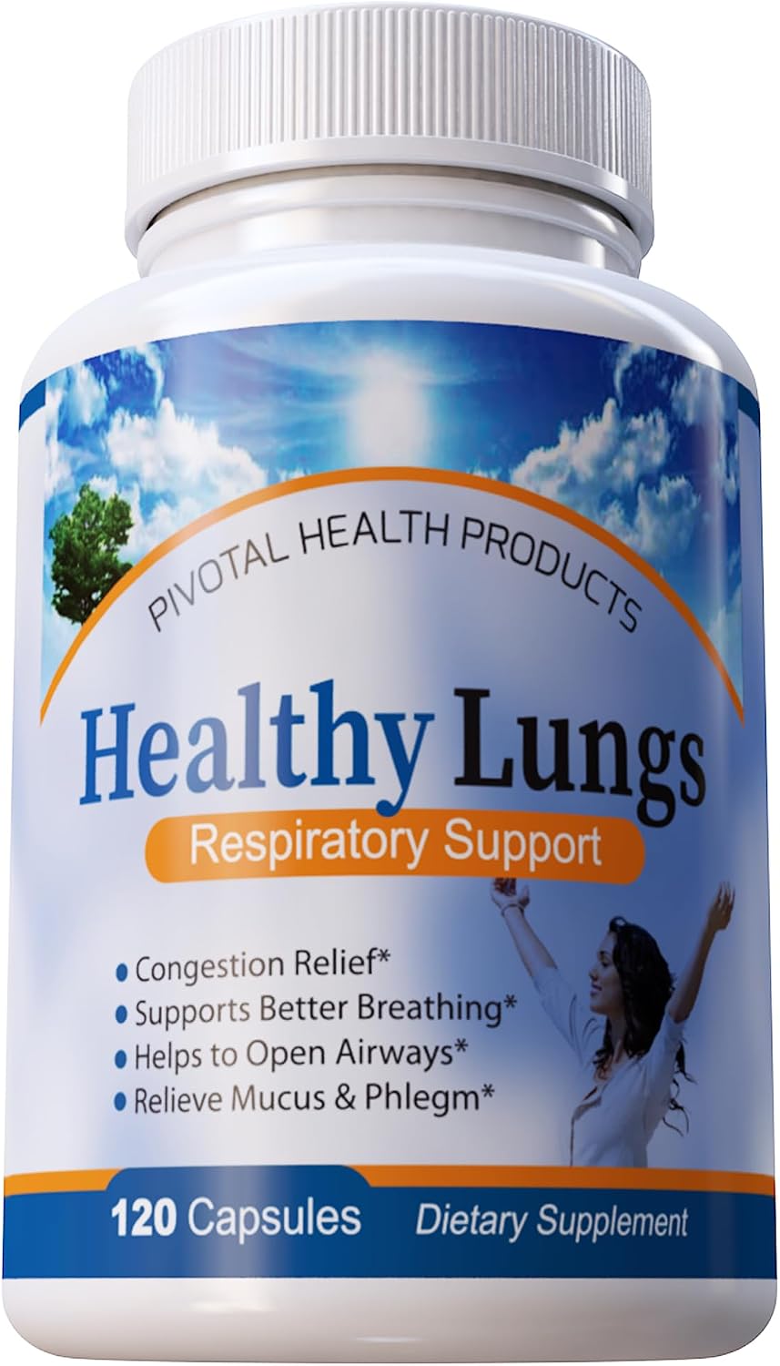 Healthy Lungs - All Natural Lung Support Supplement, 120 Capsules - görsel 1
