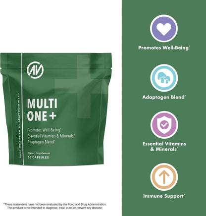 MultiOne Daily Multivitamin for Men and Women - Essential Nutrients and Minerals for Optimum Health (60 Capsules)