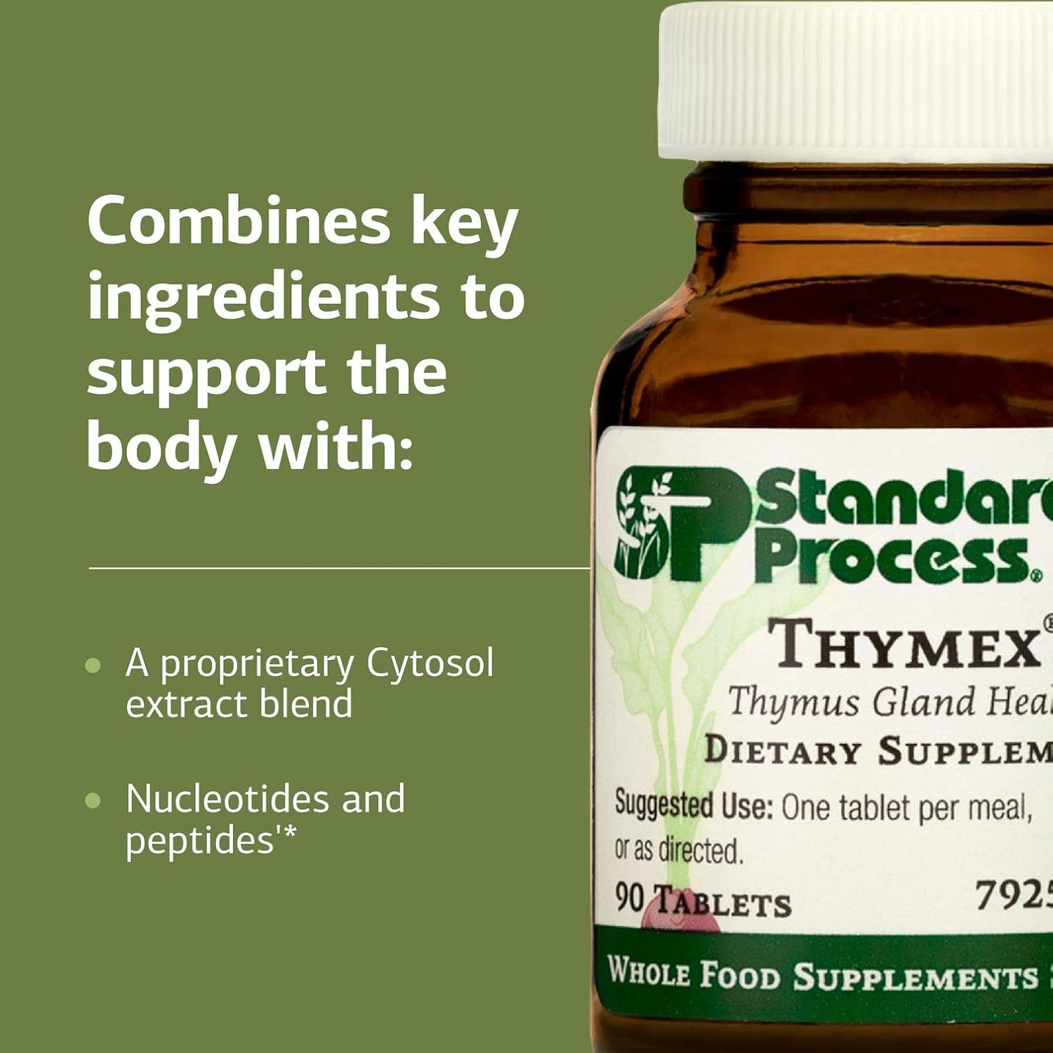 Standard Process Thymex - Cytosol Extract Food Supplement for Immune Health - 90 Tablets - görsel 4