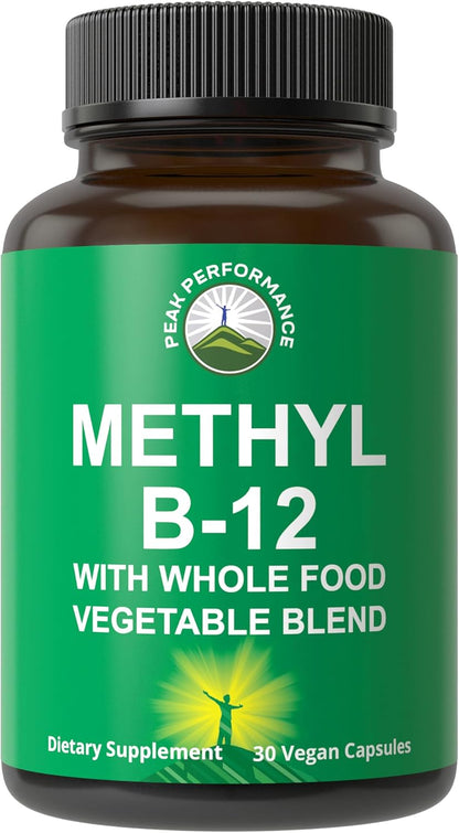 Methyl B12 with Whole Food Blend – Vegan Methylcobalamin Supplement