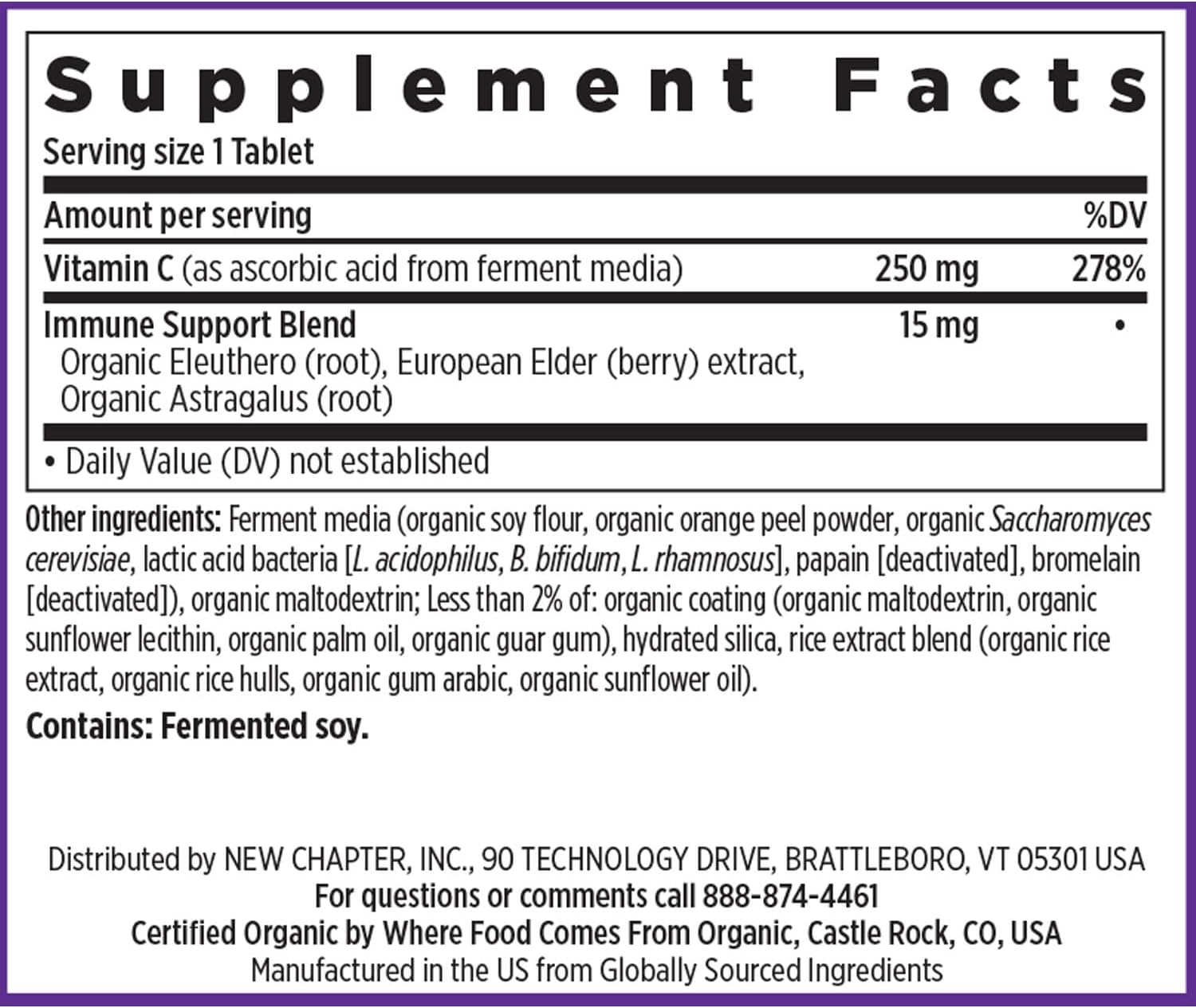 New Chapter Fermented Vitamin C + Elderberry, ONE Daily, 60 Tablets - görsel 6