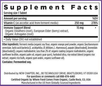 New Chapter Fermented Vitamin C + Elderberry, ONE Daily, 60 Tablets