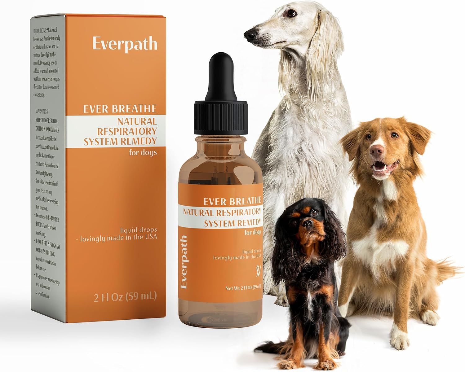 Everpath Respiratory Support for Dogs & Cats – 60 ml Triple-Strength Herbal Tincture - görsel 1