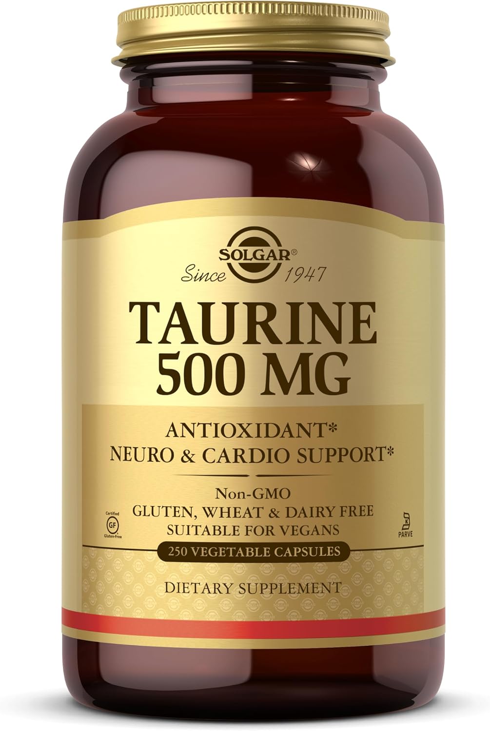 Solgar Taurine 500 mg, 250 Vegetable Capsules - görsel 1