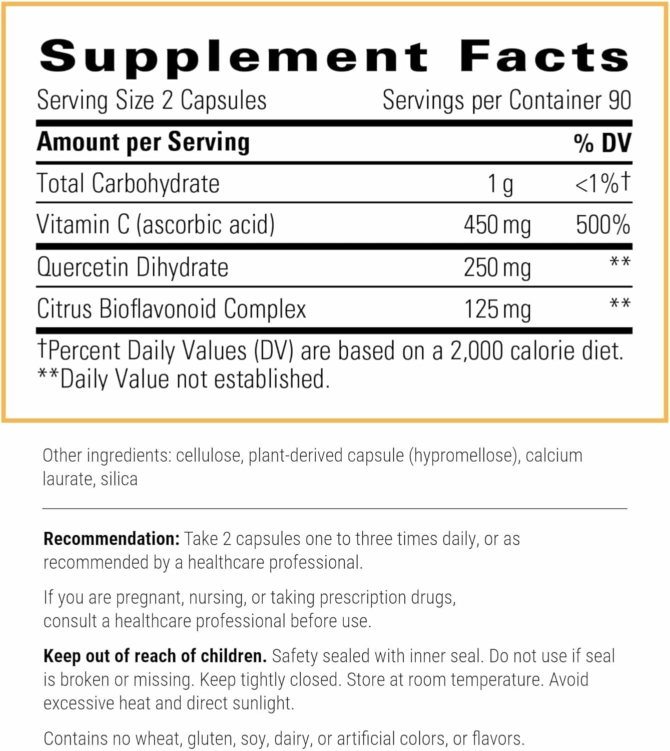 Integrative Therapeutics Vitamin C with Quercetin Food Supplement - 180 Capsules (90 Servings) - görsel 2