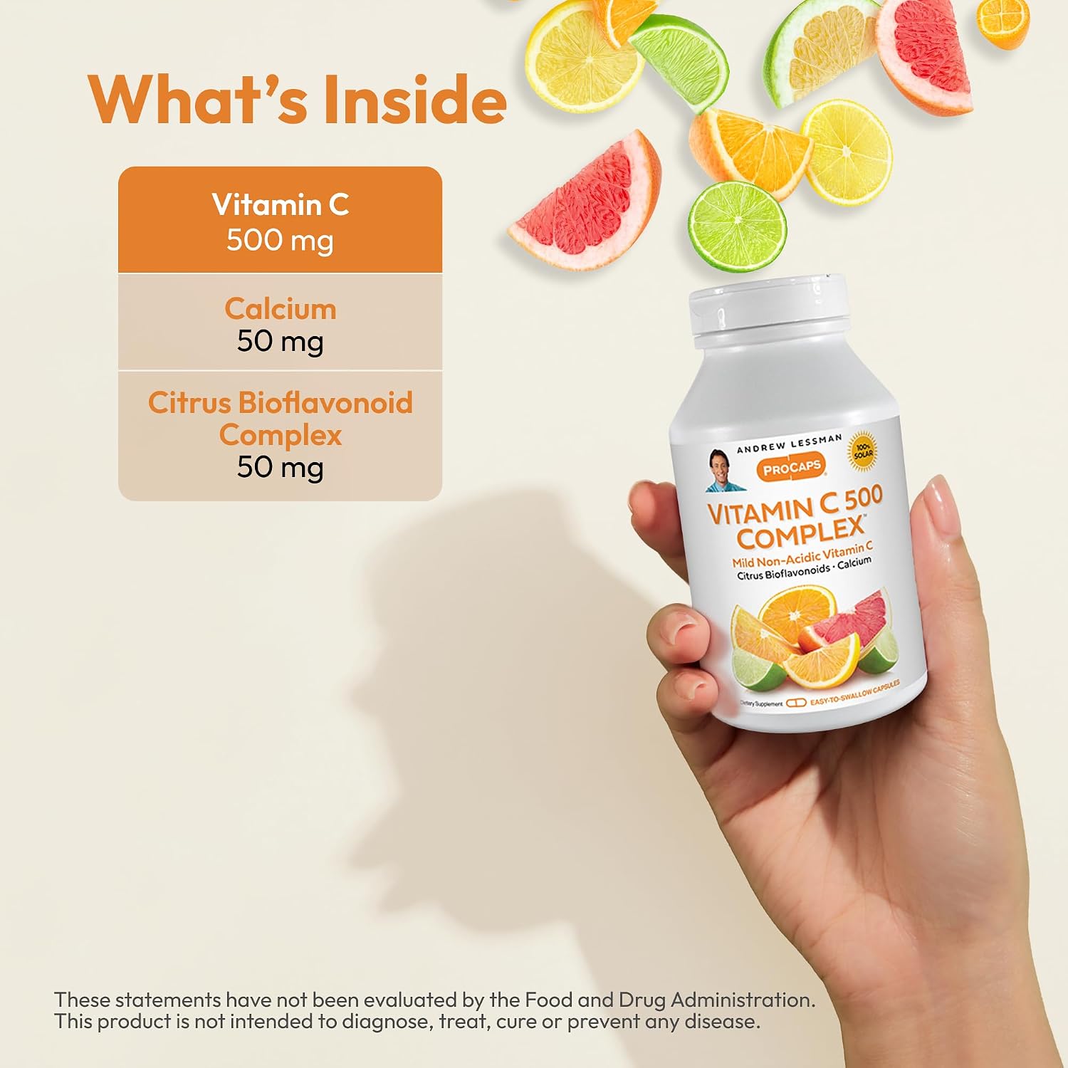 ANDREW LESSMAN Vitamin C 500 Complex - 180 Capsules - görsel 3