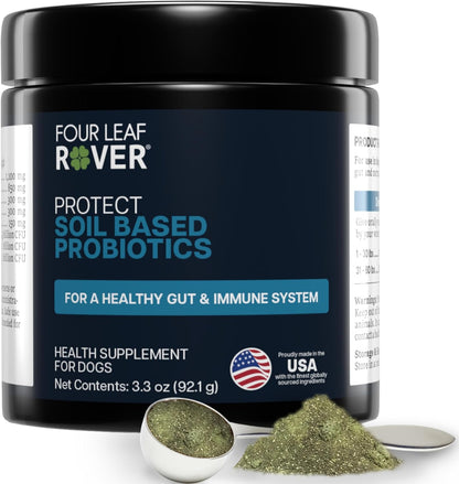 Protect - Probiotics for Dogs - Veterinary Formulated - with Natural Prebiotics and Antioxidants - Detoxification & Gut Health - 30 Day Large Dog Supply