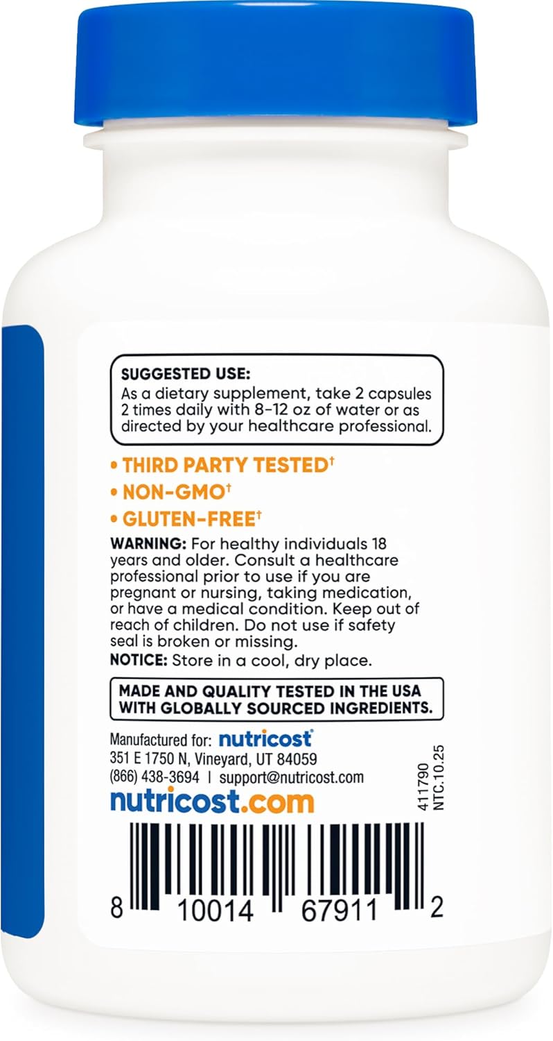 Nutricost Alpha GPC 600mg, 60 Vegetarian Capsules - görsel 4