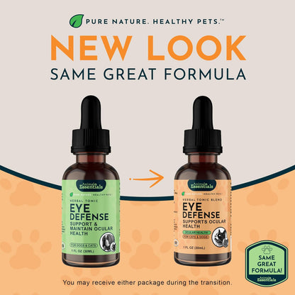 Animal Essentials Eye Defence Support for Dogs & Cats - Organic Bilberry Calendula Herbal Blend, Alcohol Free - 30 ml