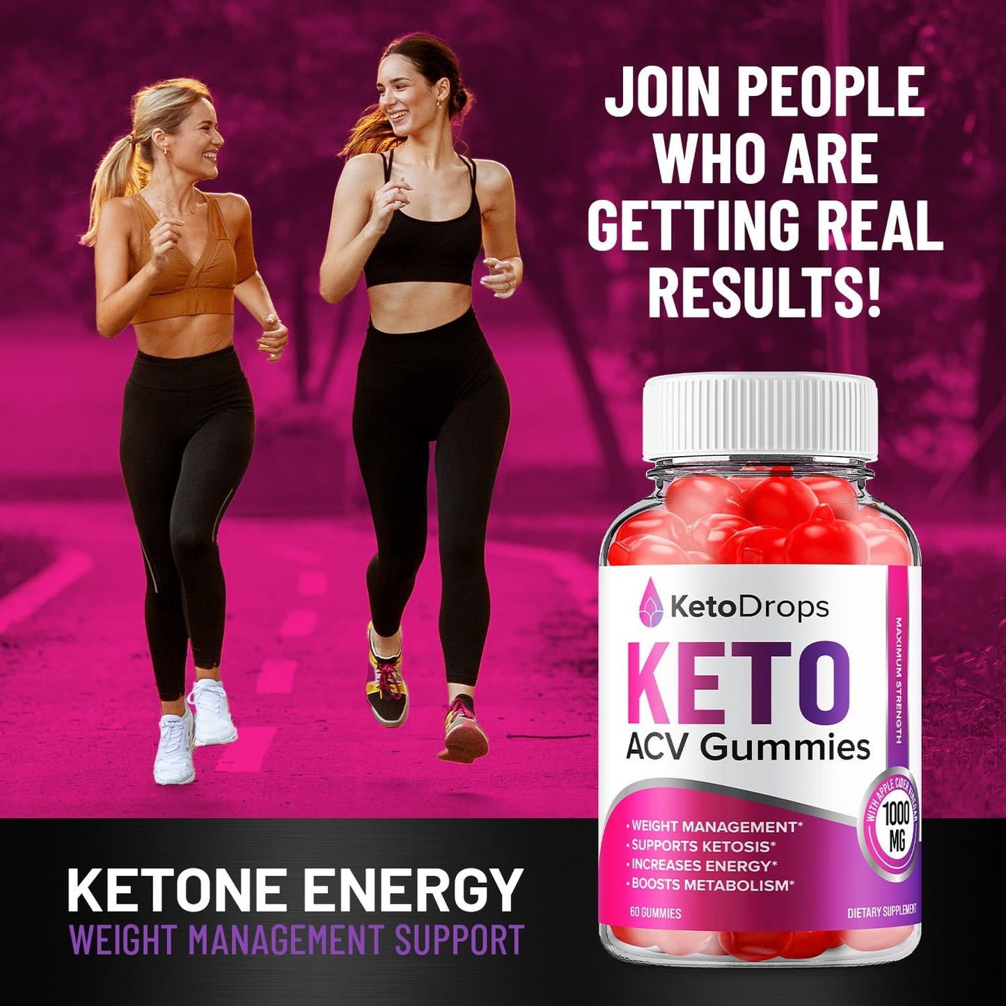 Keto Drops ACV Gummies (3 Pack) - Advanced Formula with Apple Cider Vinegar, B12, Beet Juice & Pomegranate - 180 Gummies - görsel 4