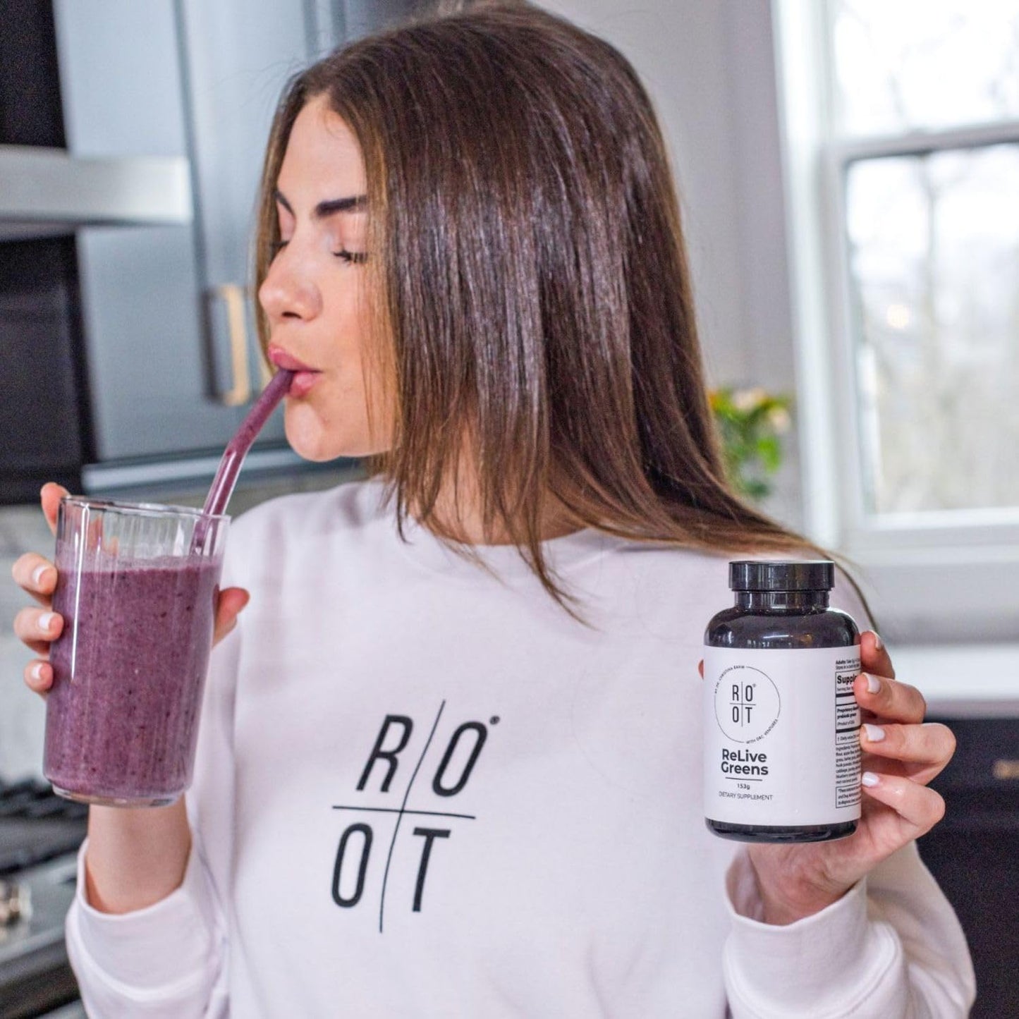 Root Relive Greens by Dr. Rahm's | Superfood Powerhouse with Dark Leafy Greens, Fruits & Fibres - 153g - görsel 7