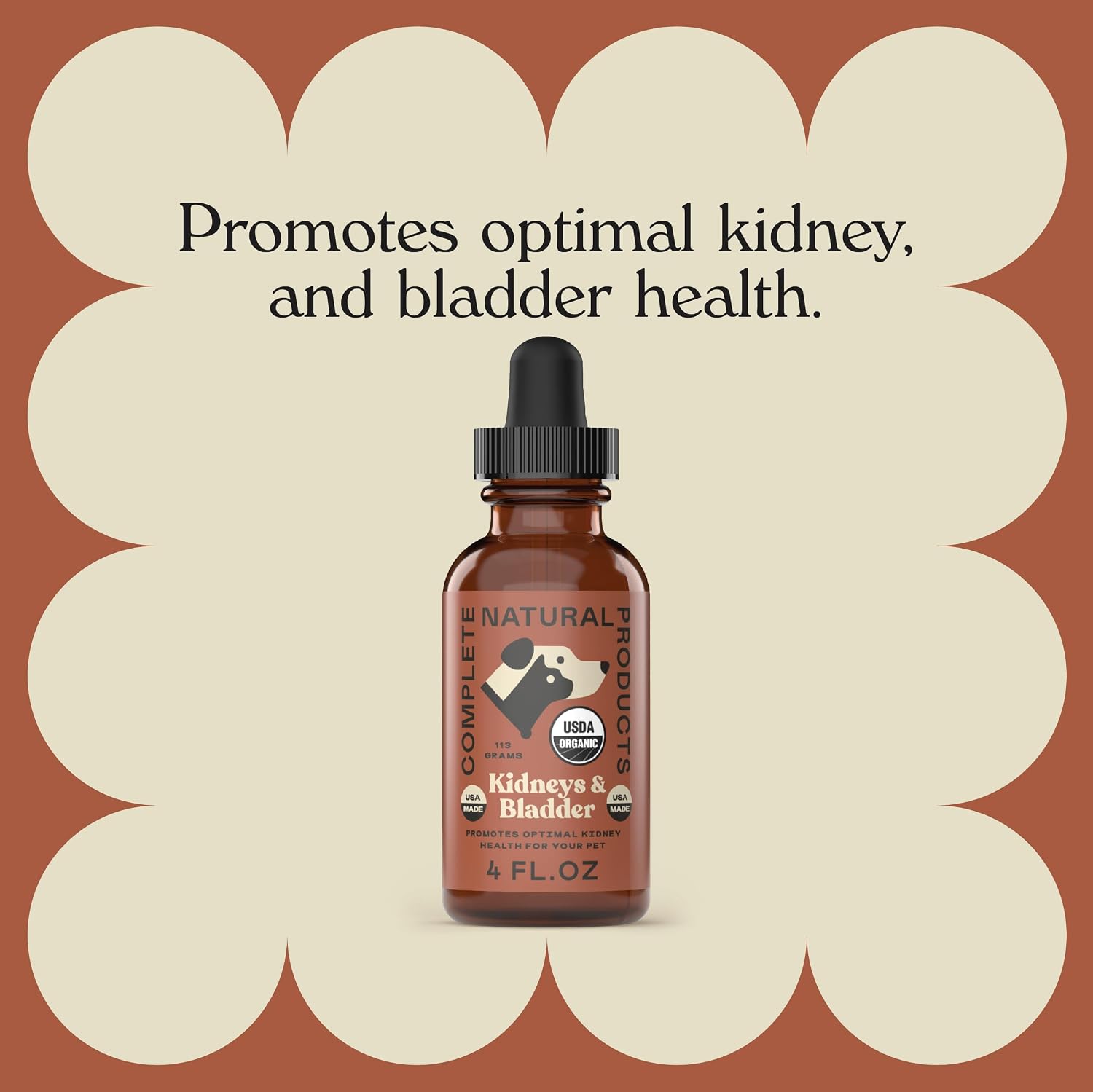 Complete Natural Products Organic Kidney & Bladder Concentrate for Pets - 4oz - Pure Organic Kidney & Bladder Concentrate - görsel 5