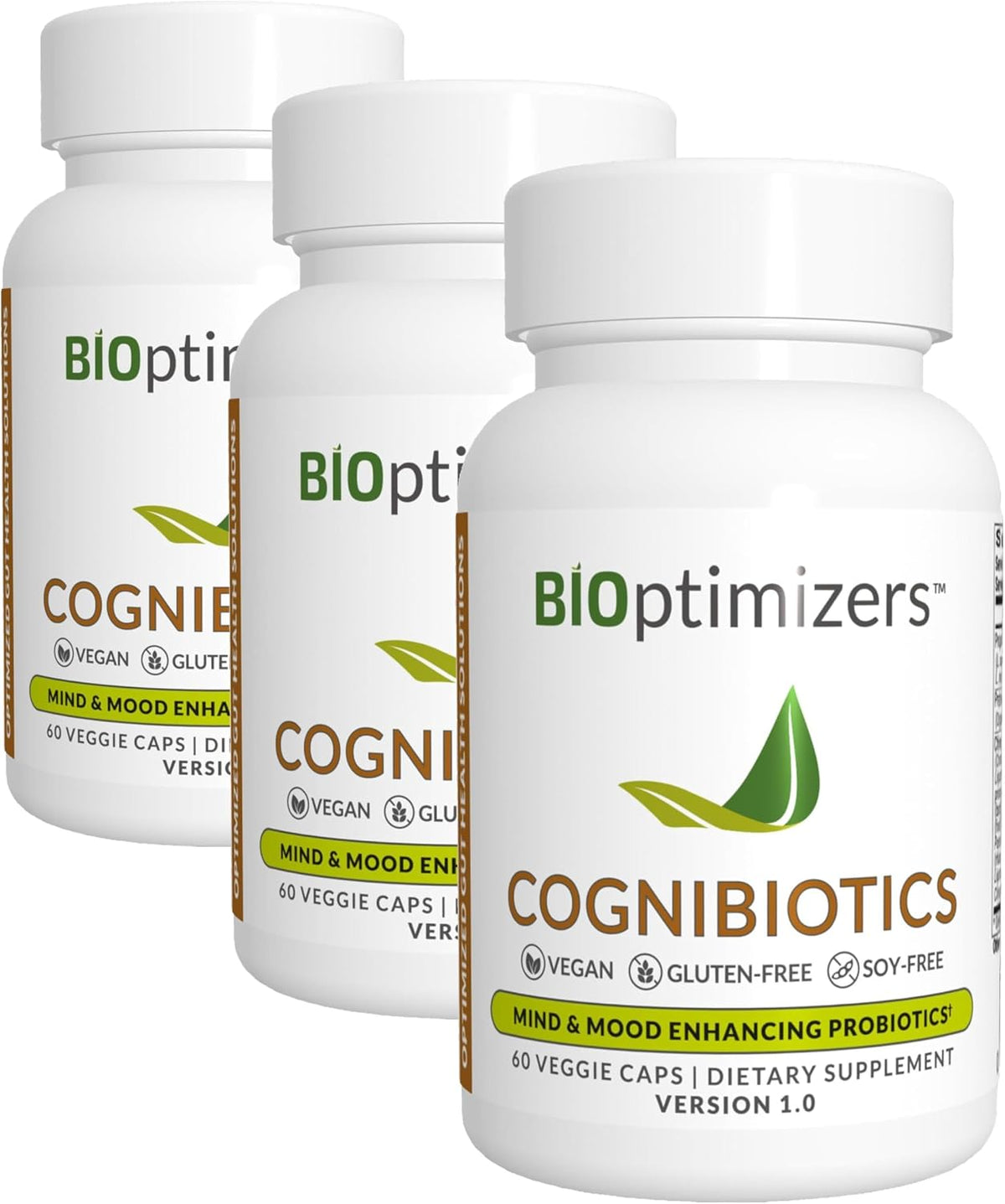 BIOptimizers Cognibiotics Probiotic Brain Supplement – Supports Mood, Focus, Memory, Mental Clarity – 60 Capsules - görsel 4
