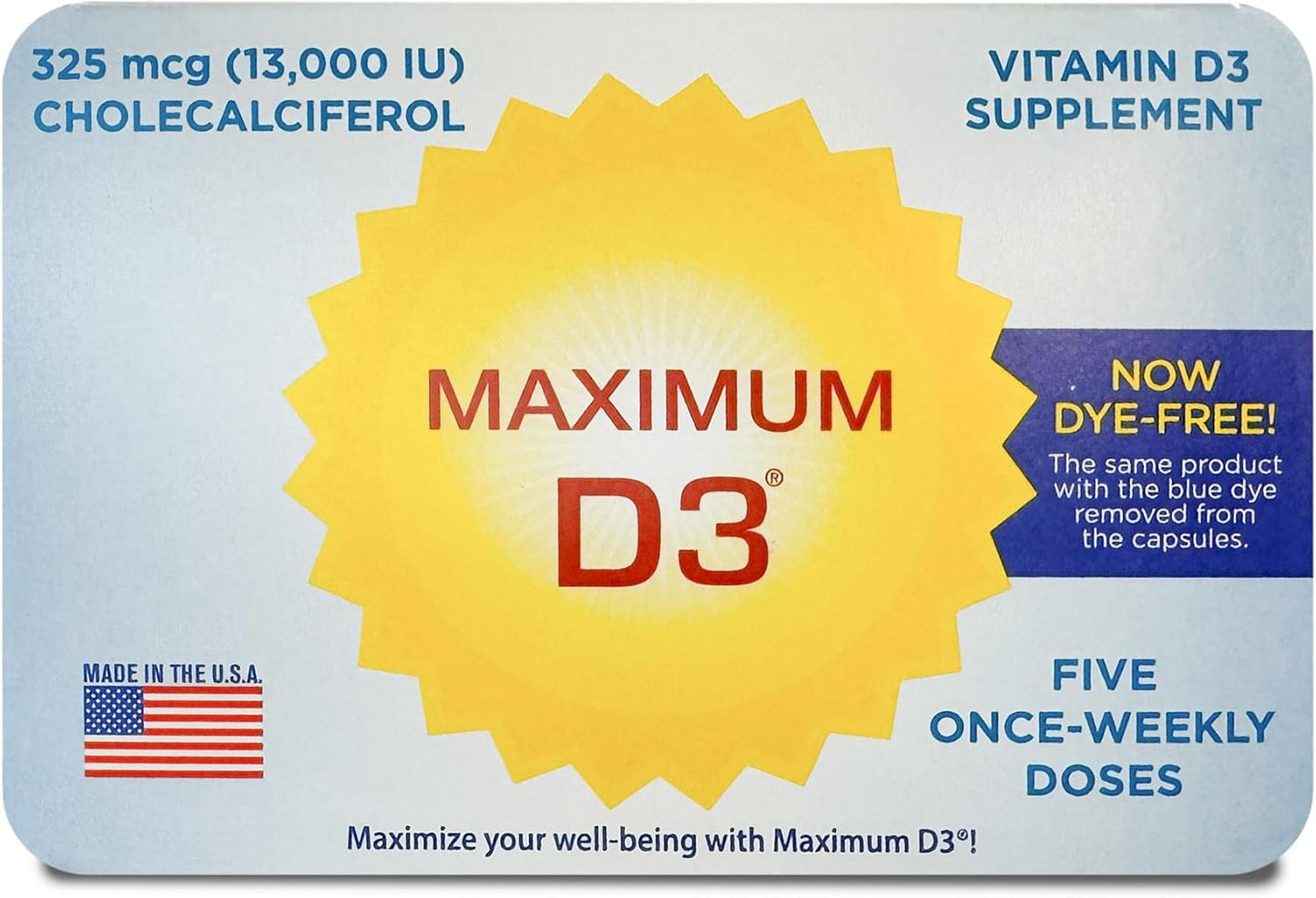 Maximum D3 - Vitamin D3 13,000 IU, 60 Capsules (60-Week Supply) - görsel 3
