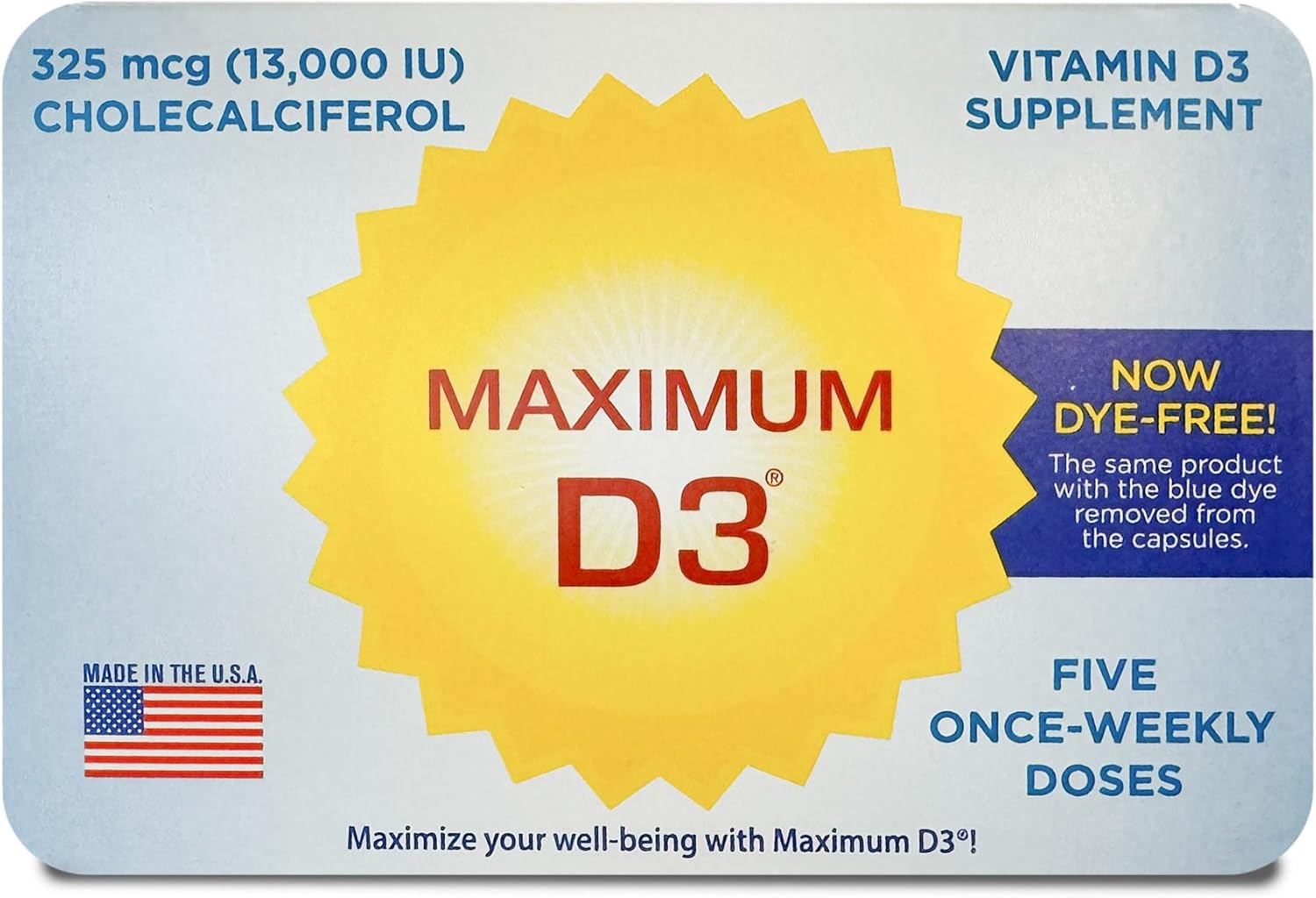 Maximum D3 - Vitamin D3 13,000 IU, 60 Capsules (60-Week Supply) - görsel 3