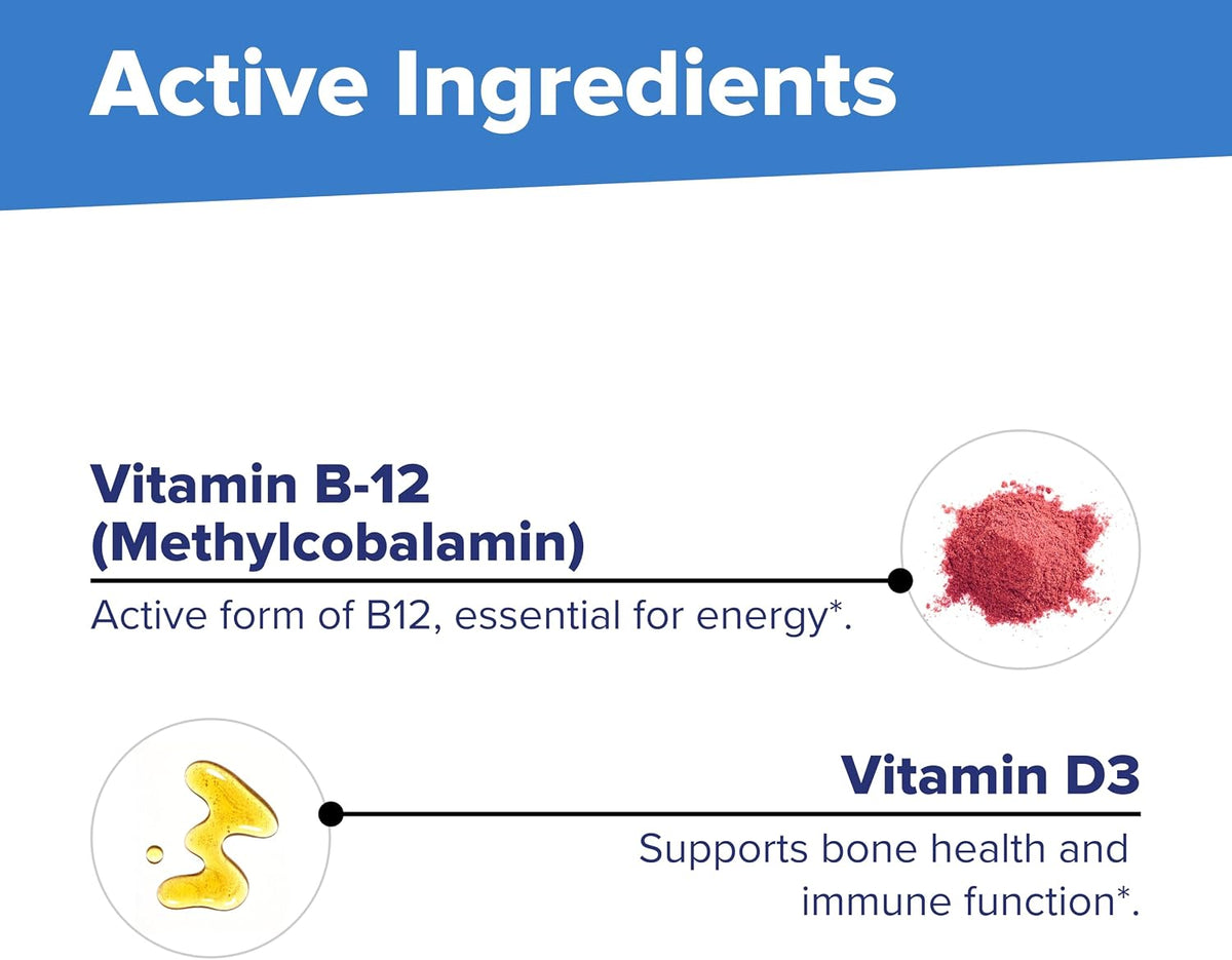 Superior Source NO Shot Methylcobalamin B12 5000 mcg with Vitamin D3 5000 IU - 100 Instant Dissolve Tablets - görsel 7
