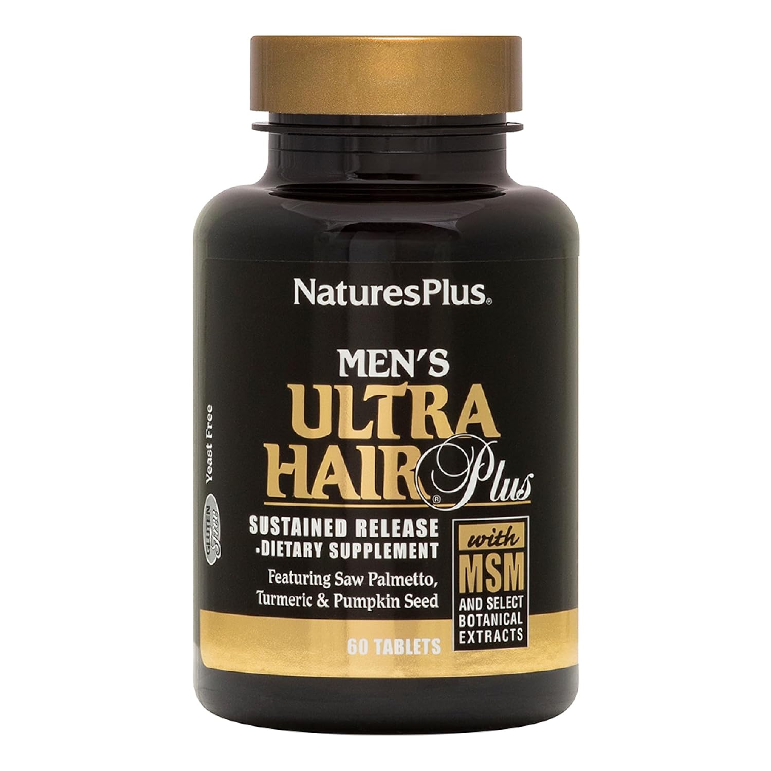 NaturesPlus Men's Ultra Hair Plus - Sustained Release - 60 Tablets - görsel 1