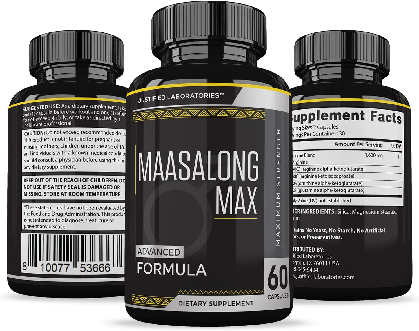 (2-Pack) Maasalong Max 1600mg Advanced Men's Health Formula, 120 Capsules - görsel 6
