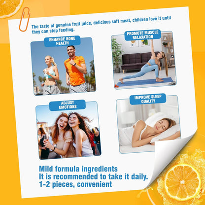 Misyvoing Vitamin D3 K2 Gummies with Vitamin C, Calcium, Magnesium & Zinc - 10,000 IU D3, 200mcg K2, Orange Flavour, Sugar-Free (60 Gummies)