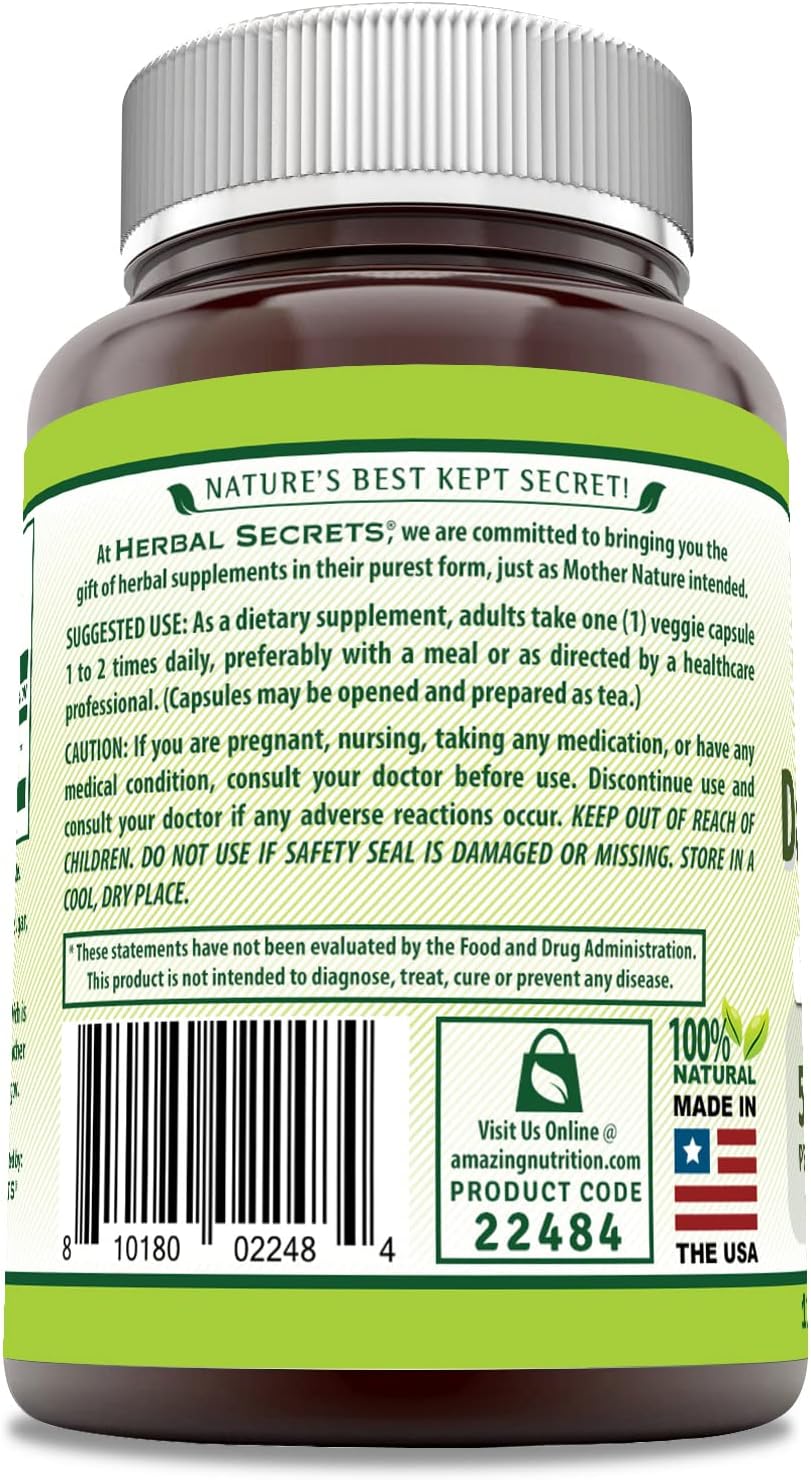 Herbal Secrets Dandelion Root Supplement, 520 mg, 120 Vegetable Capsules - görsel 3