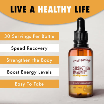 Qi Booster Herbal Tincture – Immune Support with Traditional Chinese Herbs (30 ml)