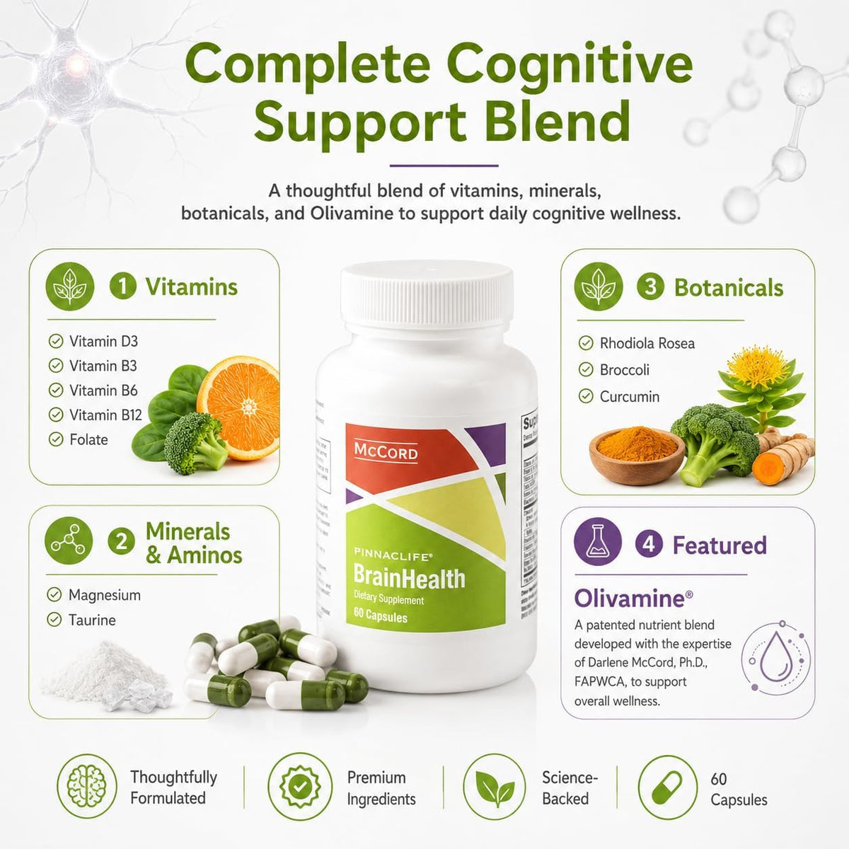 McCord BrainHealth Brain Supplement – for Memory, Focus and Mental Clarity - görsel 5