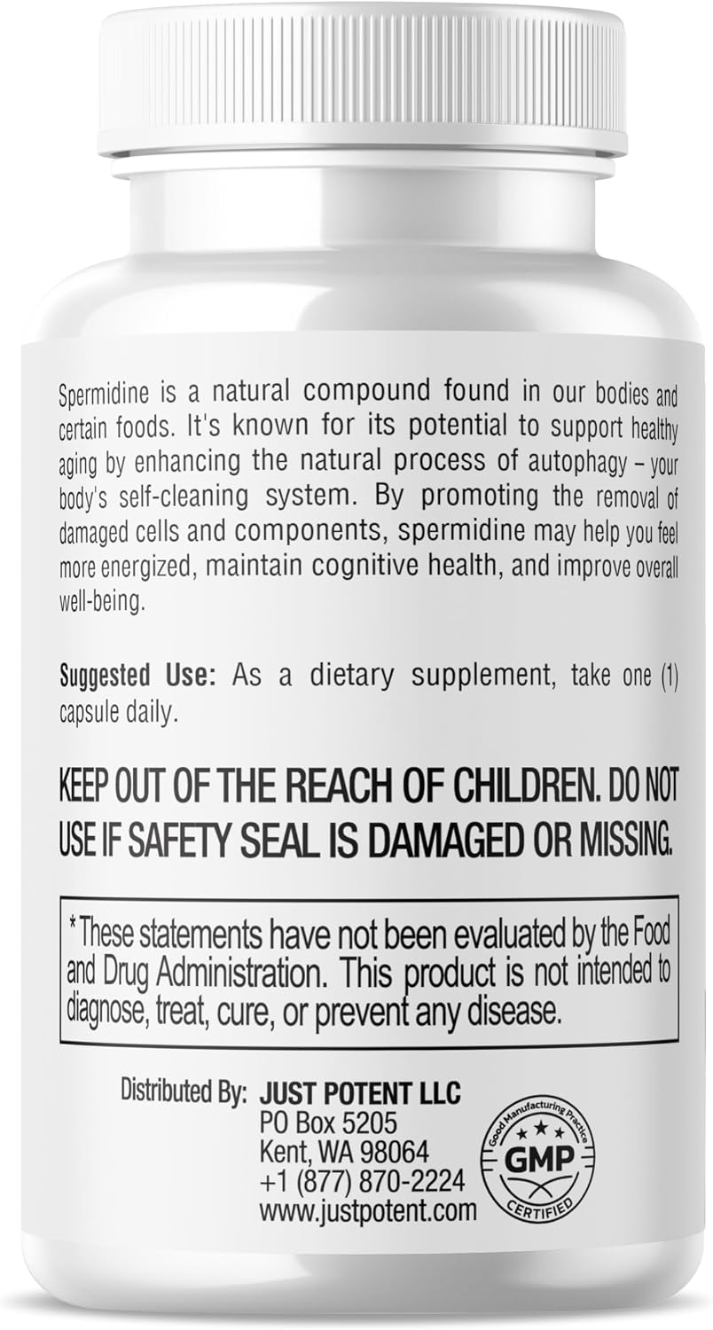 Vital Aura Spermidine Supplement – 10mg, 120 Capsules (4-Month Supply) for Cellular Health and Healthy Ageing - görsel 4